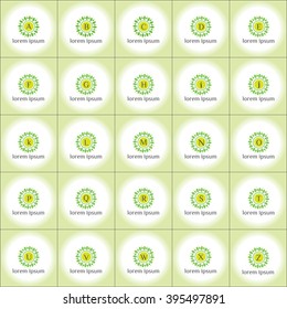 Eco bio logo vector set. Suitable for eco food, fio food, Eco brand, Organic food store, agricultural products, Bio food label or emblem