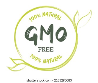 Eco bio organic and natural products sticker, label badge. Organic food, farm fresh and natural products logo. Vector illustration for food market, e-commerce restaurant, healthy life, premium quality