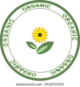 Eco, bio, organic and natural products sticker, label, badge and logo.
Ecology icon. Logo template with green leaves for organic and eco
friendly products. Vector illustration