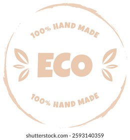 Eco, bio, organic and natural products sticker, label, badge and logo. Ecology icon. Logo template with green leaves for organic and eco friendly products. Vector illustration