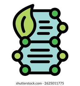 Eco biotechnology and gmo free natural dna with green leaf, promoting sustainable genetic engineering for a healthier future