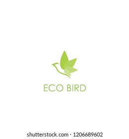 Eco bird logo design