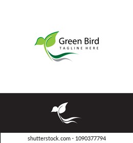 eco bird logo template design vector