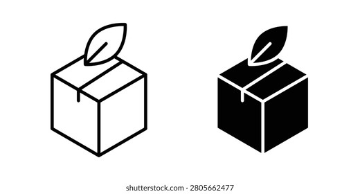 Eco in black, best for App Designaging icon in black, best for App Design.