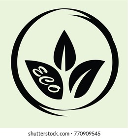 eco black logo vector design