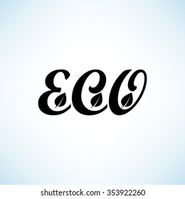 eco  - black vector icon