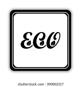 eco  - black vector icon