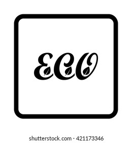 eco  - black vector icon