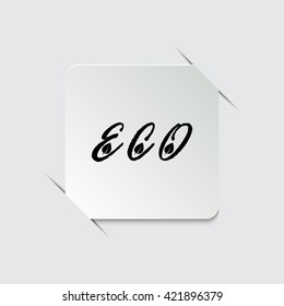 eco  - black vector icon