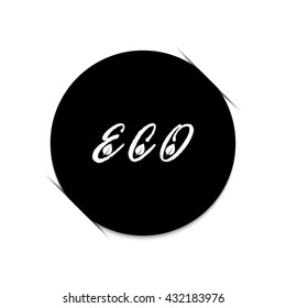 eco  - black vector icon
