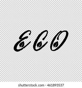 eco  - black vector icon
