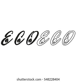 eco  - black vector icon