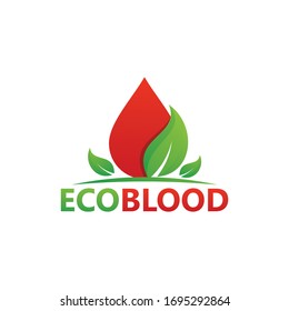 Eco Blood Logo Template Design