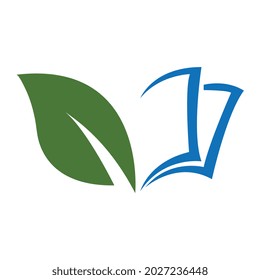 Eco Book Icon Logo Design