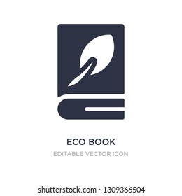 eco book icon on white background. Simple element illustration from Education concept. eco book icon symbol design.