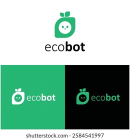 eco bot logo icon vector