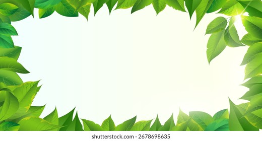 Quadro botânico ecológico com espaço de cópia