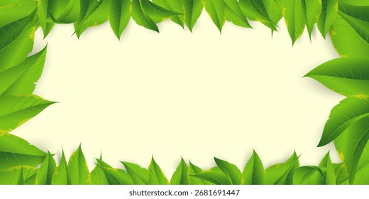 Eco botanical frame with copy space