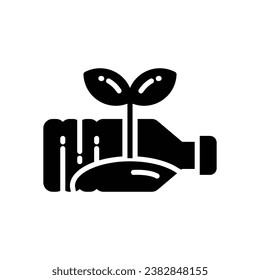 eco bottle glyph icon. vector icon for your website, mobile, presentation, and logo design.