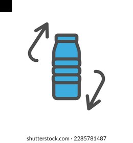 eco bottle icon color style vector