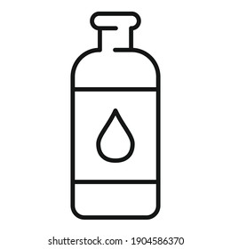 Eco bottle icon. Outline eco bottle vector icon for web design isolated on white background