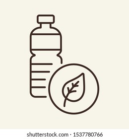 Eco bottle line icon. Bottle, drink, eco. Eco concept. Vector illustration can be used for topics like ecology, environment, agriculture