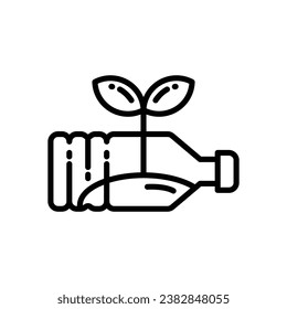 icono de línea de botella ecológica. icono vector para tu sitio web, móvil, presentación y diseño de logotipo.