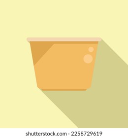 Eco box icon flat vector. Paper food. Organic product