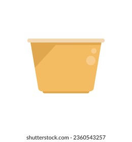 Eco box icon flat vector. Paper food. Organic product isolated