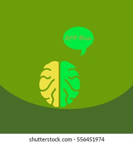 Eco brain with cloud on ecology style with Bashers