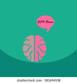 Eco brain with cloud on ecology style with Bashers