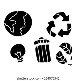 eco bubbles over white background vector illustration 