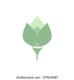 Eco bud. Organic icon. Health symbol. Vector Illustration.