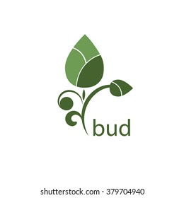 Eco bud. Organic icon. Health symbol. Vector Illustration.