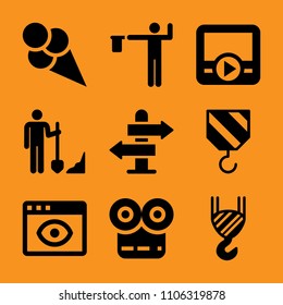 eco, build, website, sunny, height and solar icon vector set. Flat vector design with filled icons. Designed for web and software interfaces