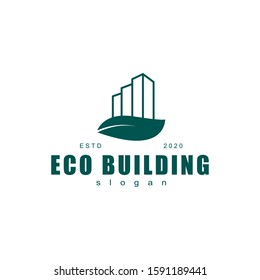 eco building logo vector template