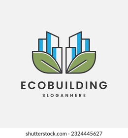plantilla de diseño de logotipo de vector de construcción ecológica