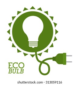 Eco bulb design over white background, vector illustration eps 10