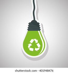 Eco bulb design , vector illustration