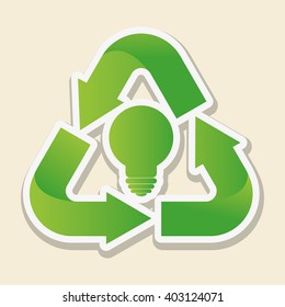 eco bulb design , vector illustration