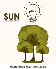 Eco Bulb digital design, vector illustration eps 10