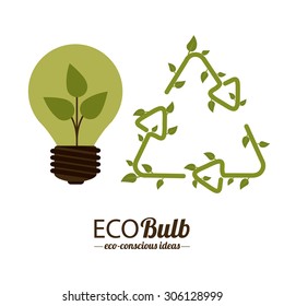Eco Bulb digital design, vector illustration eps 10