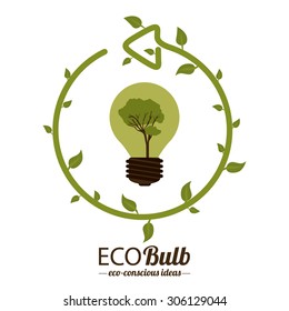 Eco Bulb digital design, vector illustration eps 10