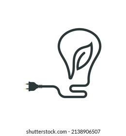 eco bulb energy saver vector icon  illustration concept design template