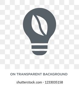 Eco bulb icon. Eco bulb design concept from Ecology collection. Simple element vector illustration on transparent background.