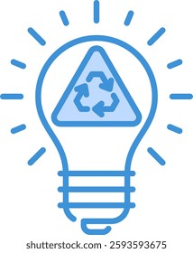 Eco Bulb Icon Element For Design