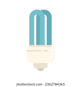 Eco bulb icon flat vector. Care engineer. Smart consumption isolated