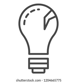 Eco bulb icon. Outline eco bulb vector icon for web design isolated on white background