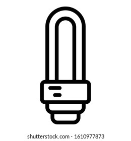 Eco bulb icon. Outline eco bulb vector icon for web design isolated on white background