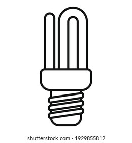 Eco-Glühbirne-Symbol. Umriss-Ökokugel, Vektorsymbol für Webdesign einzeln auf weißem Hintergrund